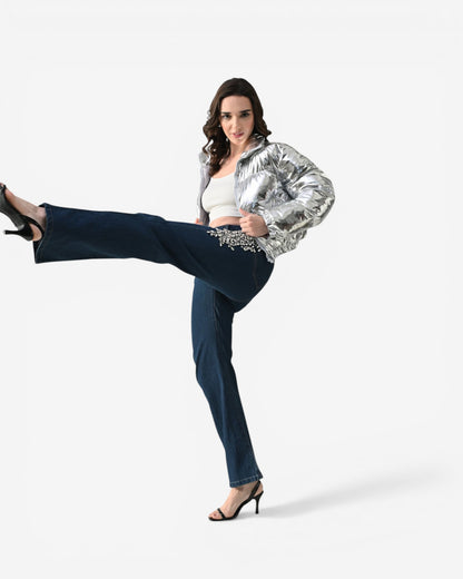 Silver Storm Puffer jacket