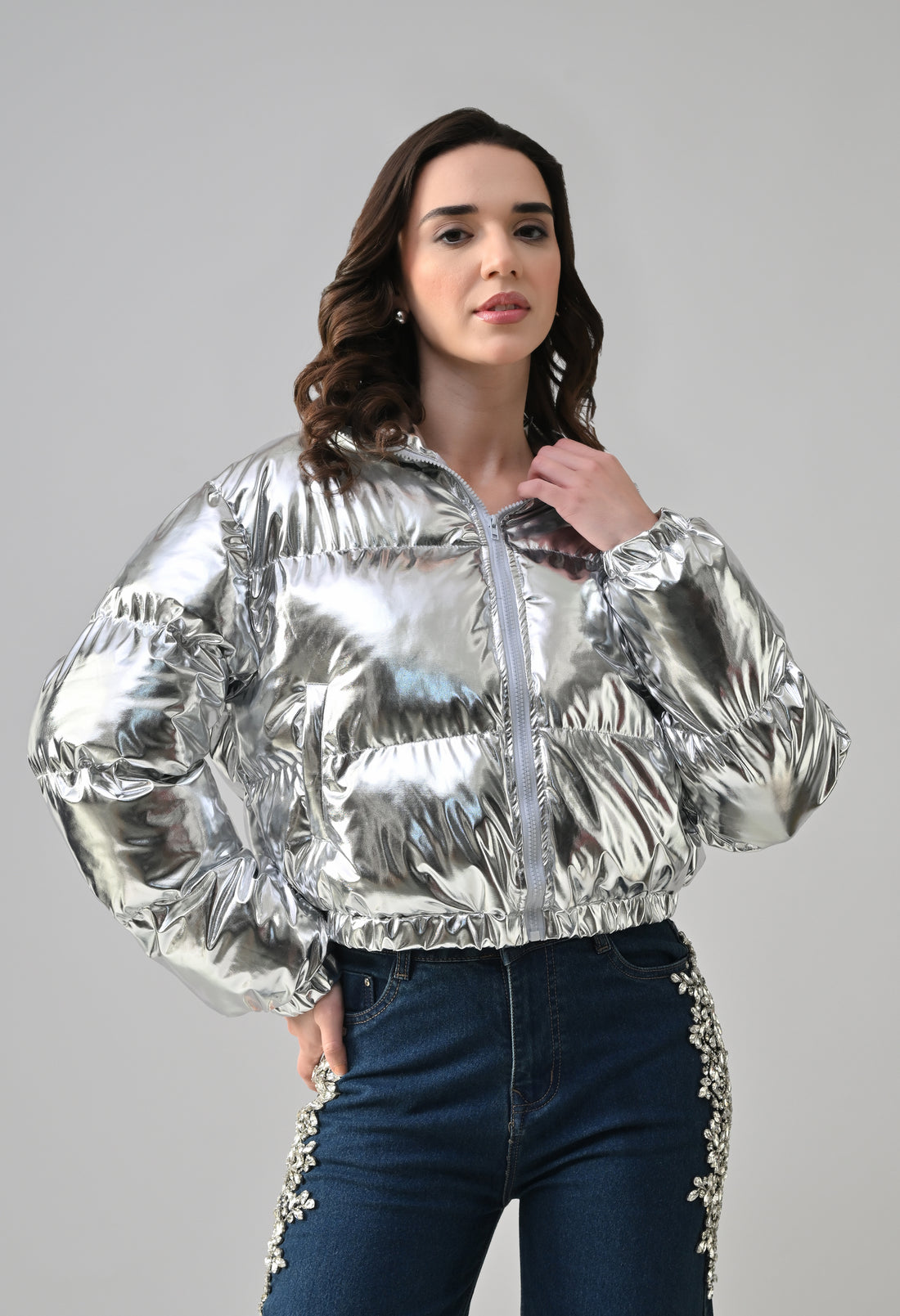 Silver Storm Puffer jacket