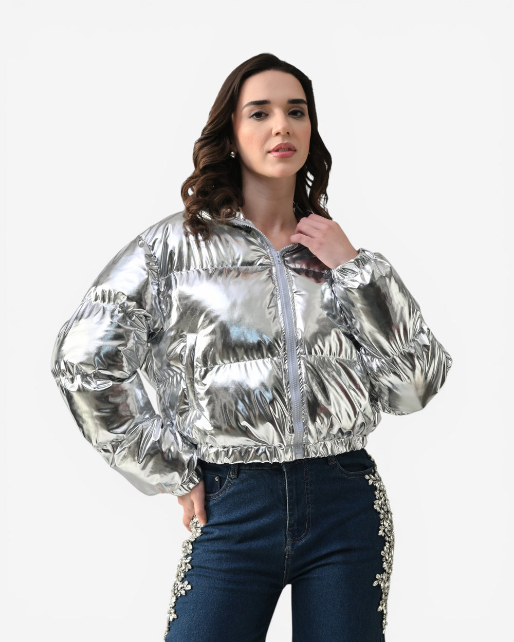 Silver Storm Puffer jacket