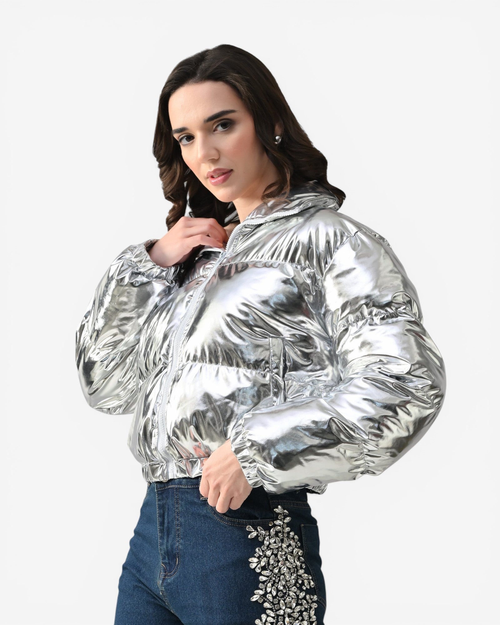Silver Storm Puffer jacket