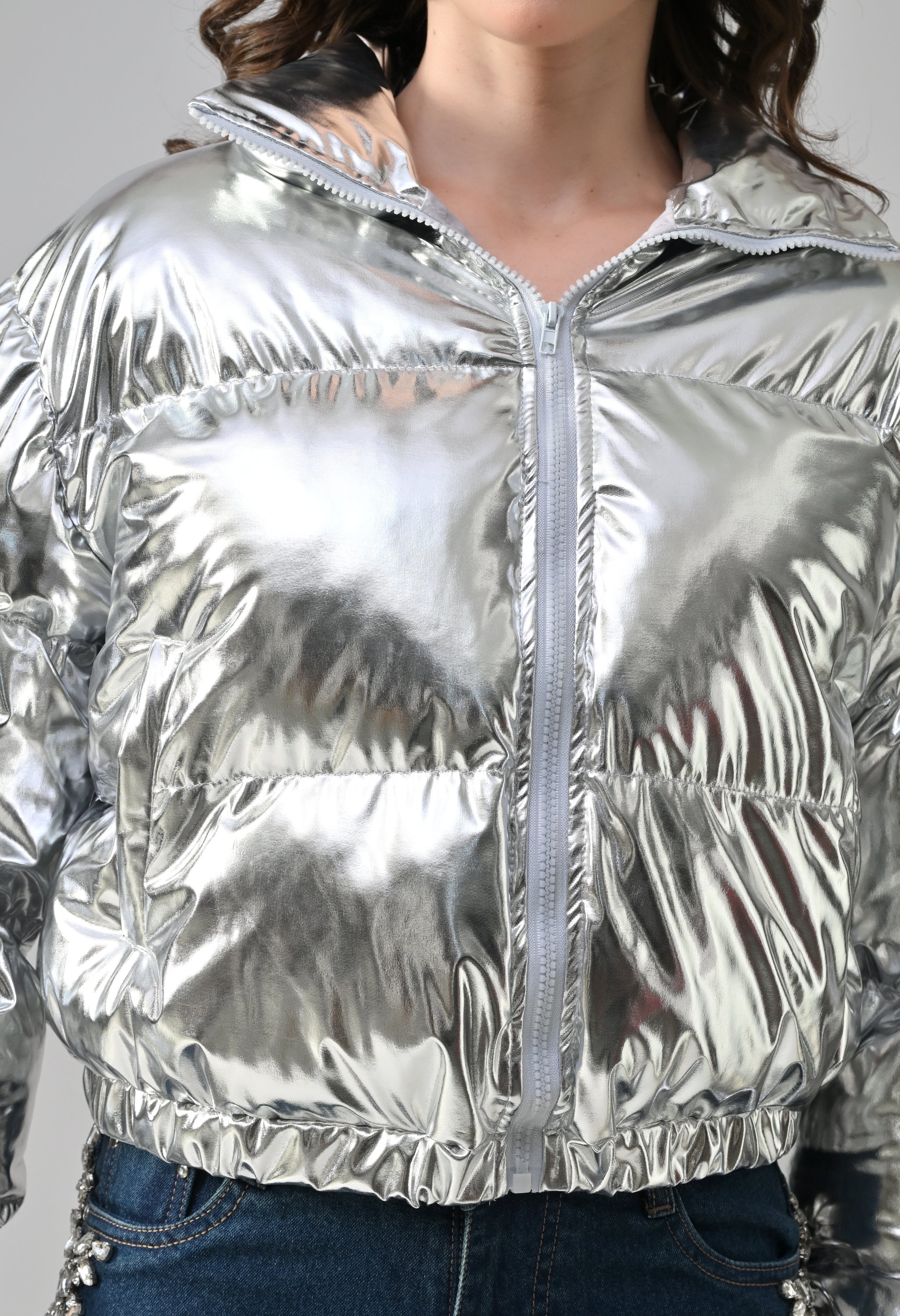 Silver Storm Puffer jacket