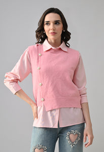 Pearl Layer Shirt & Vest Set