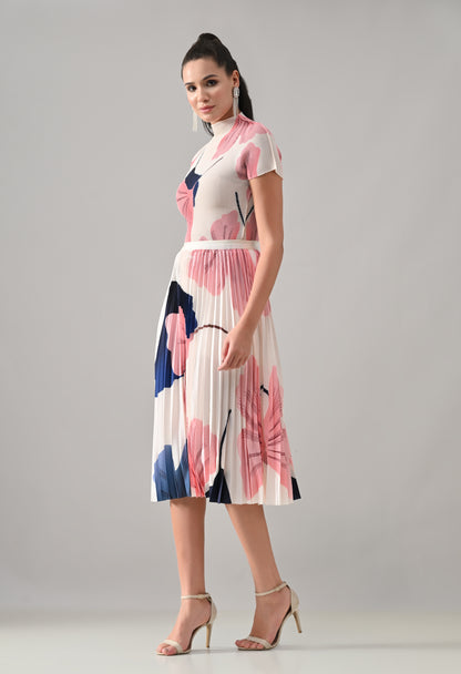 Peach Pleated Co-ord Set