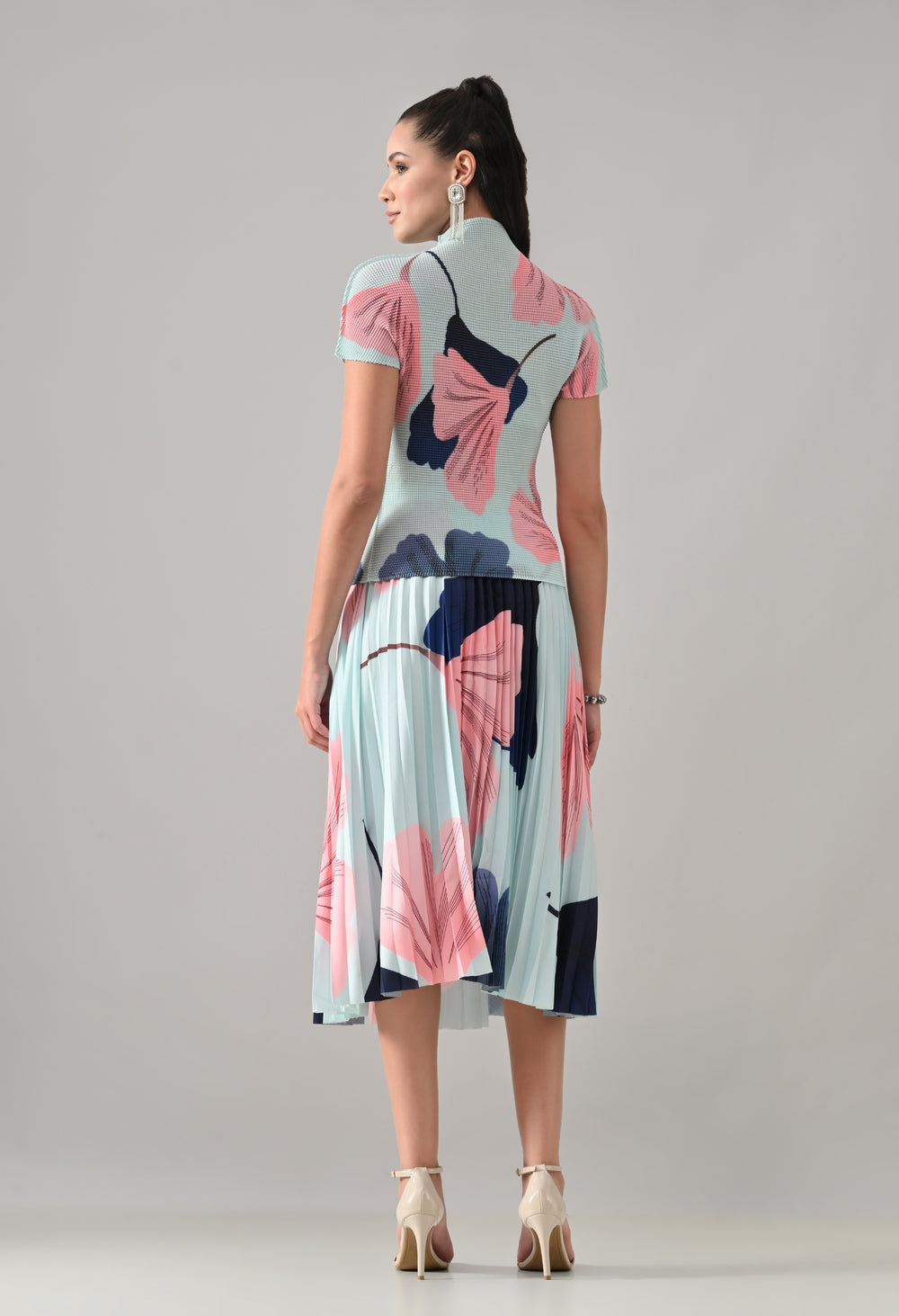 Aqua Pleated Co-ord Set