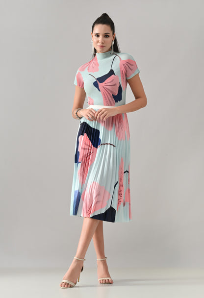 Aqua Pleated Co-ord Set
