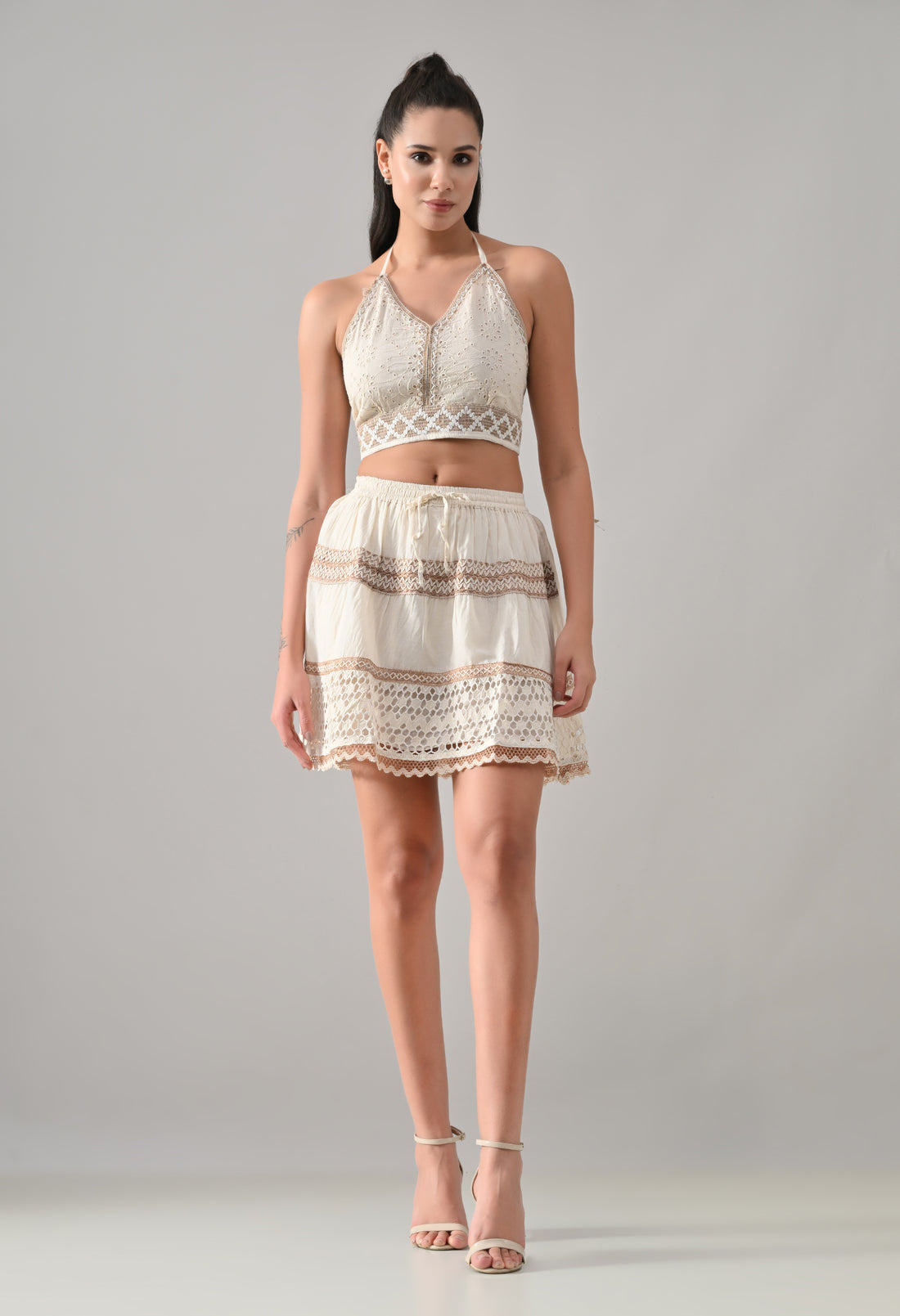 Schiffli Lace Co-ord Set