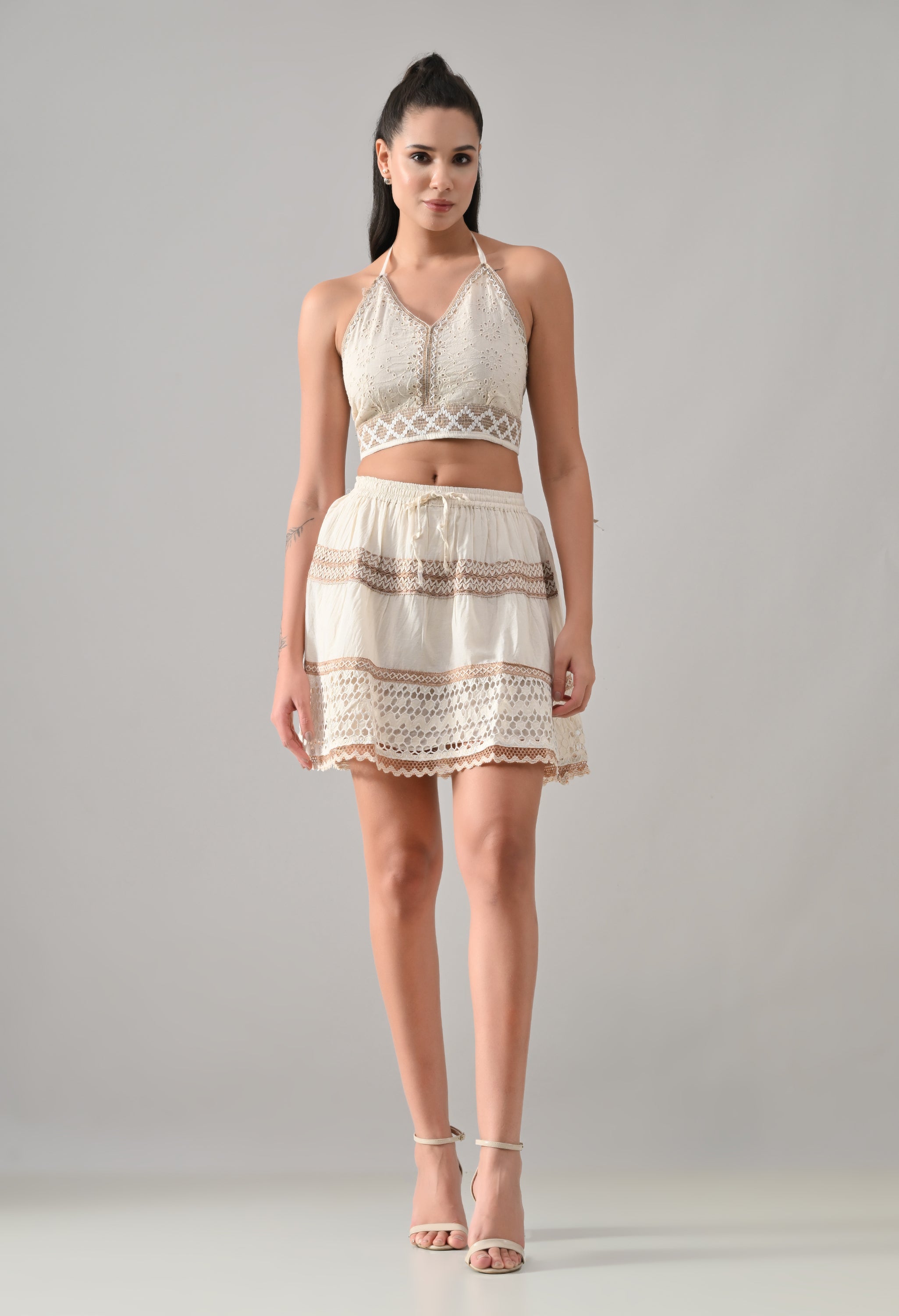 Schiffli Lace Co-ord Set