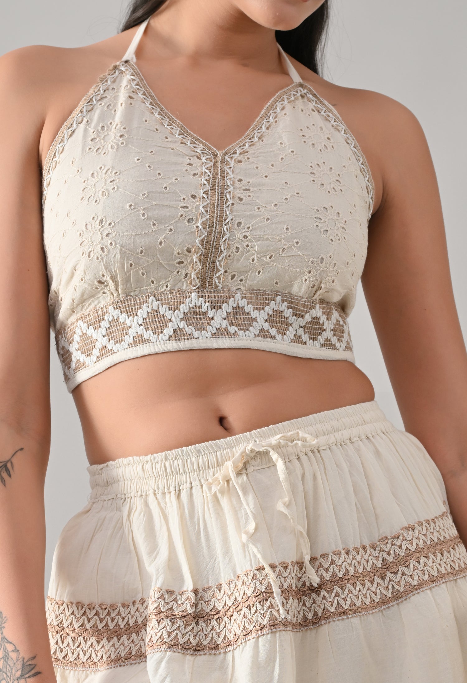 Schiffli Lace Co-ord Set