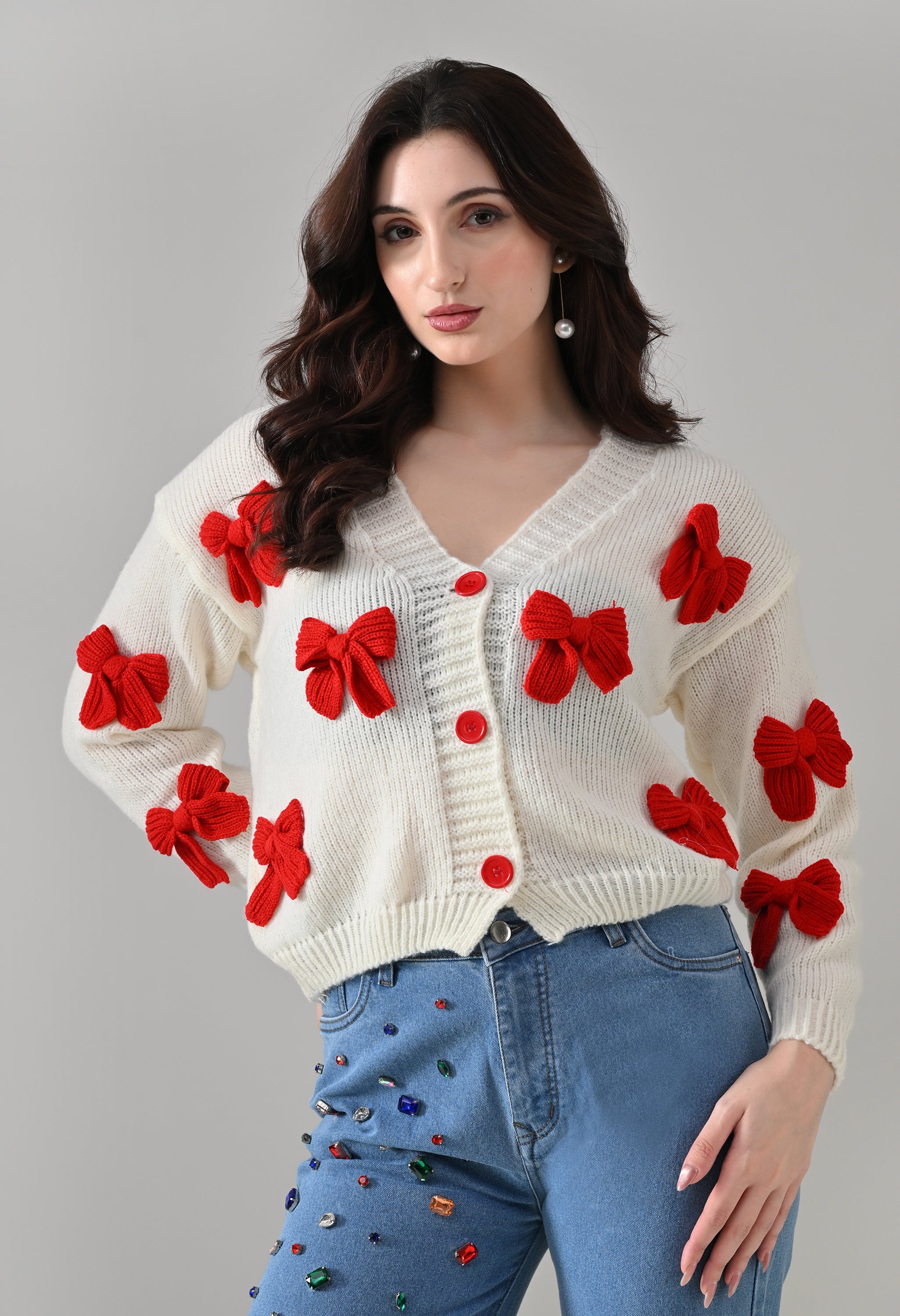 Bow Knit Cardigan