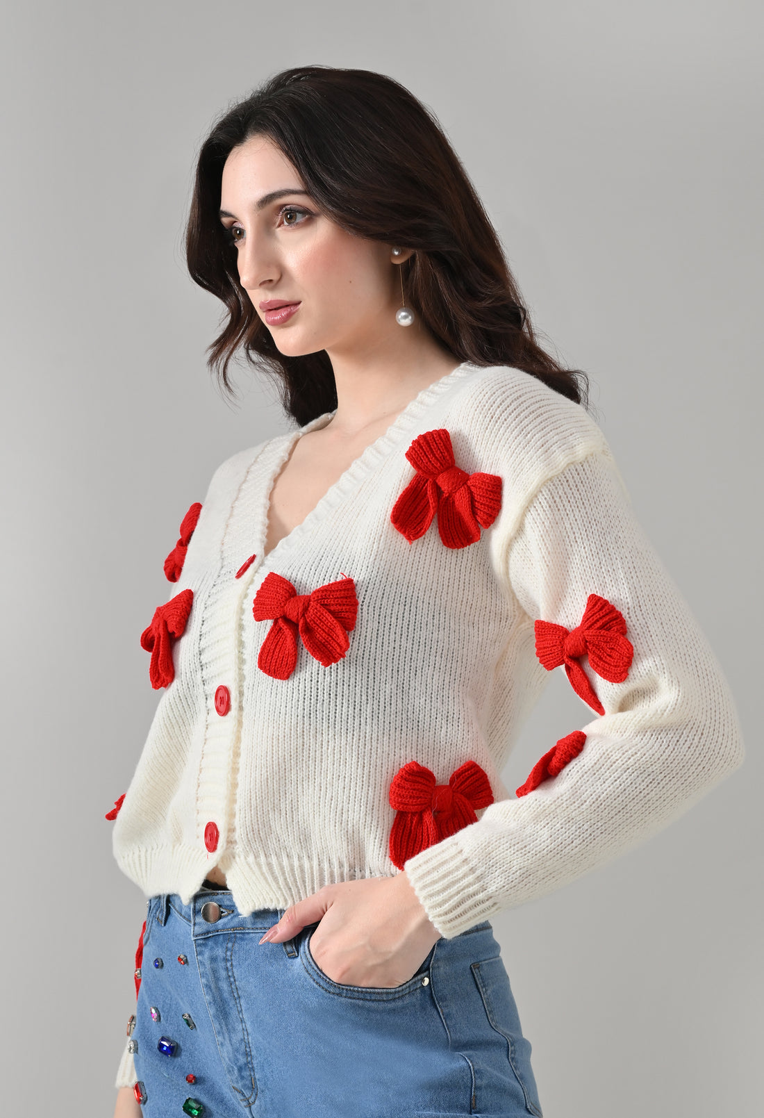 Bow Knit Cardigan