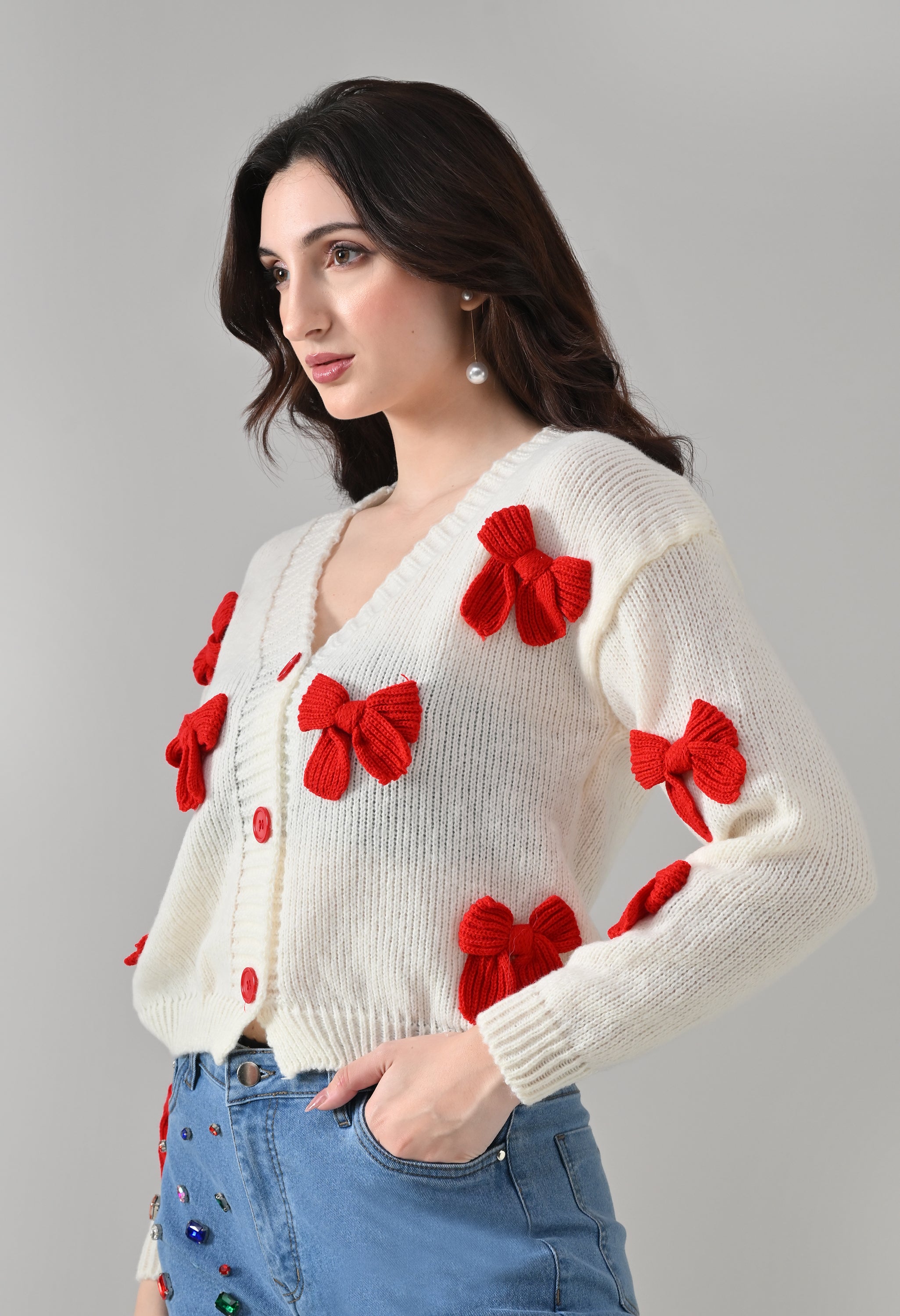 Bow Knit Cardigan