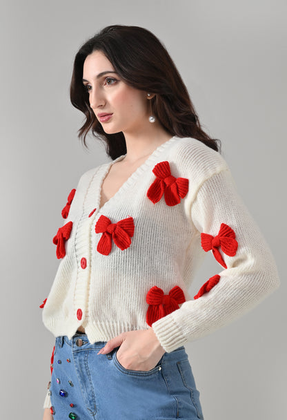 Bow Knit Cardigan