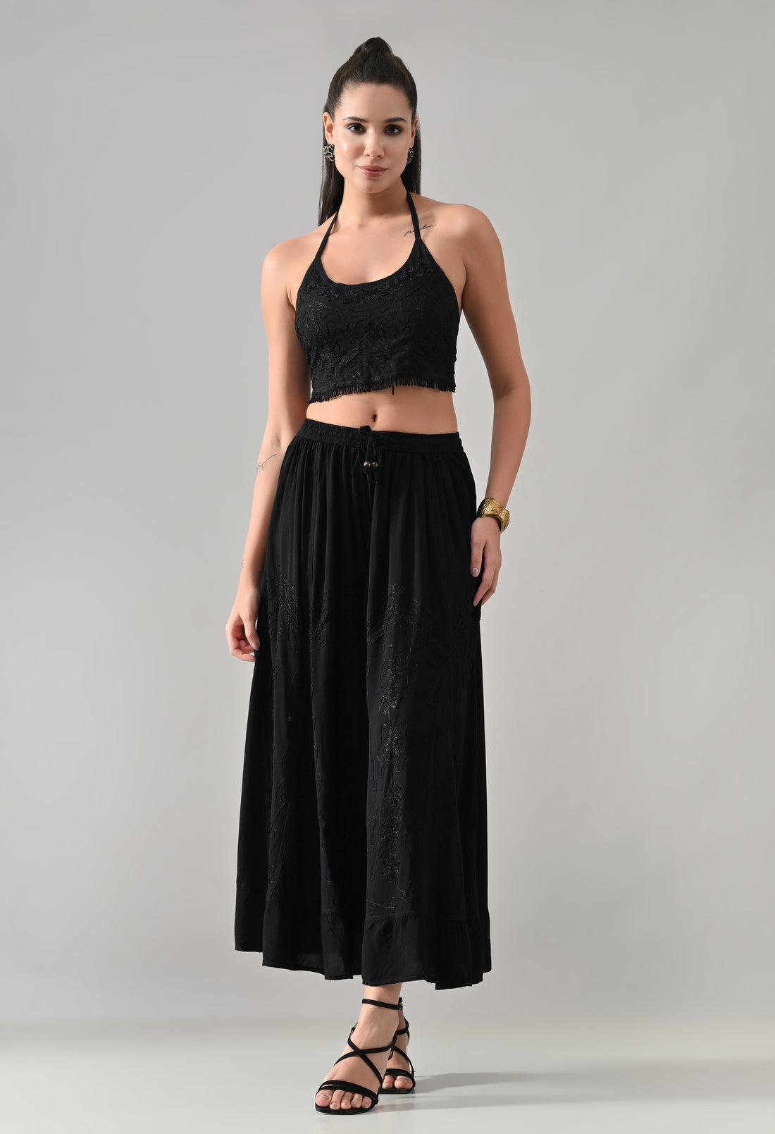 Boho Embroidered Co-ord Set