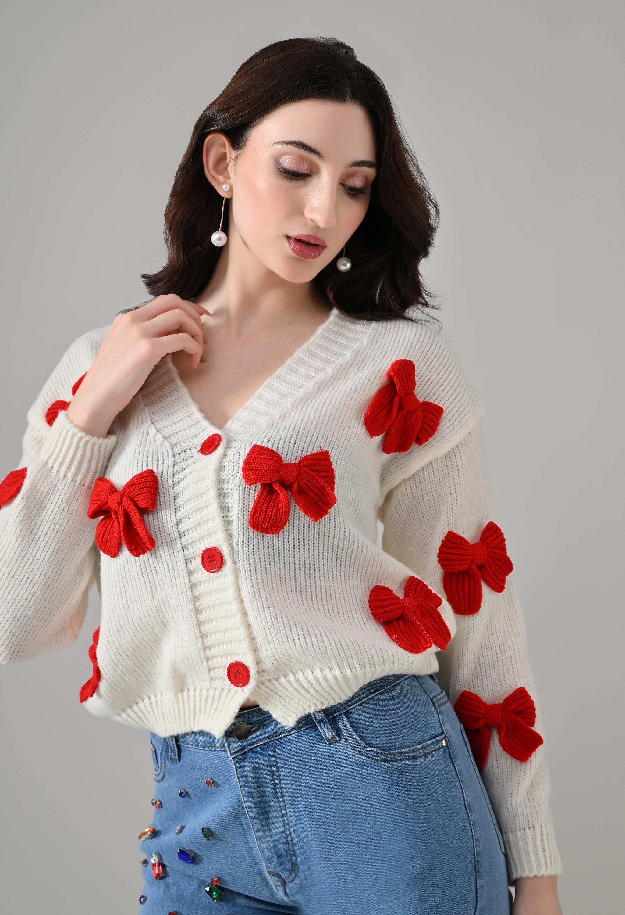 Bow Knit Cardigan