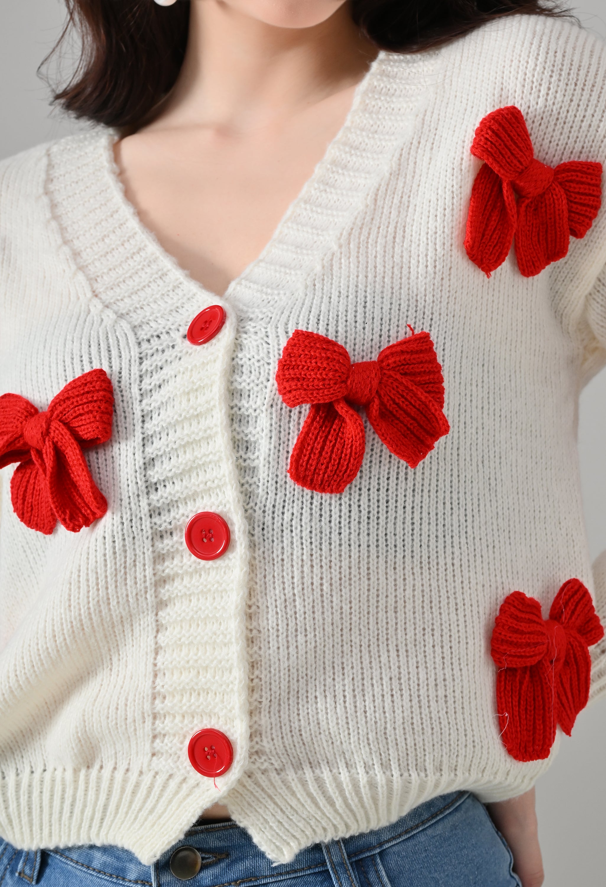 Bow Knit Cardigan