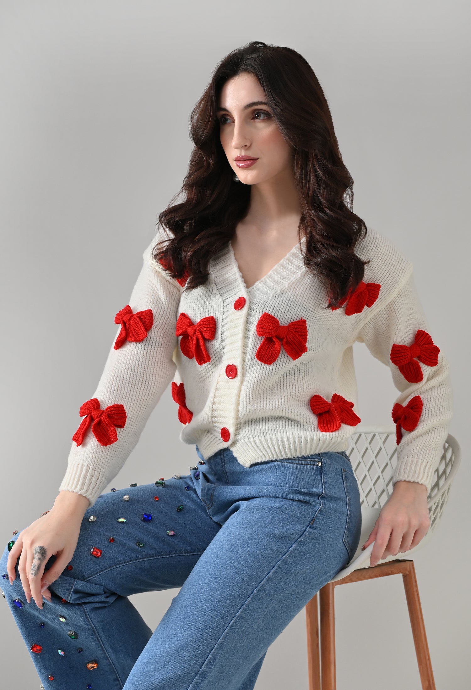 Bow Knit Cardigan