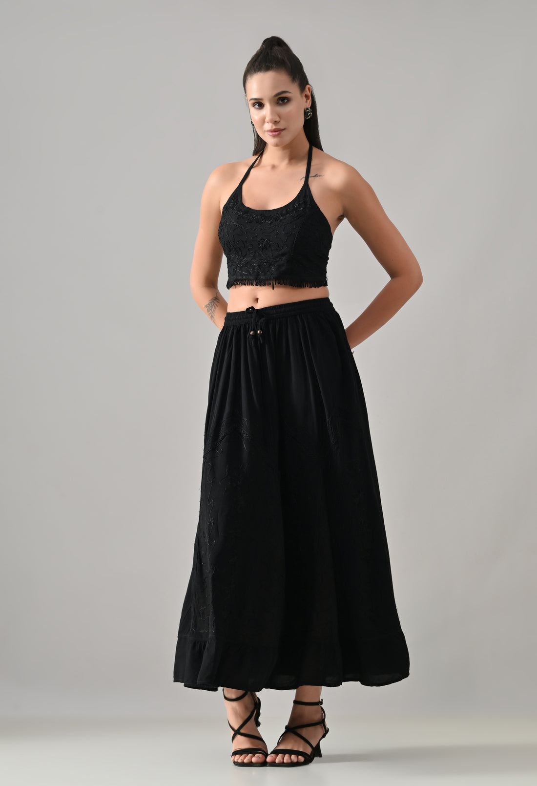 Boho Embroidered Co-ord Set