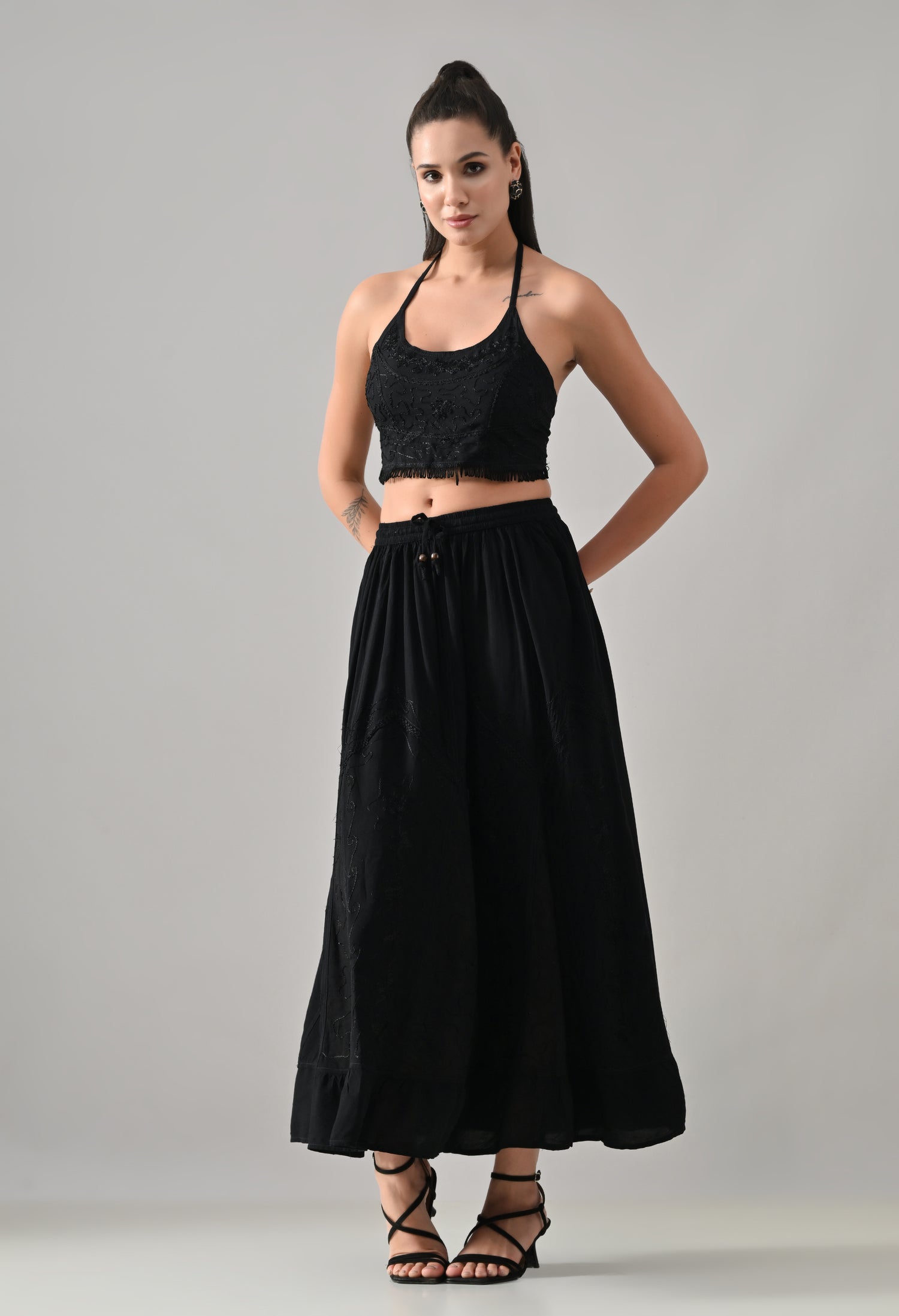 Boho Embroidered Co-ord Set