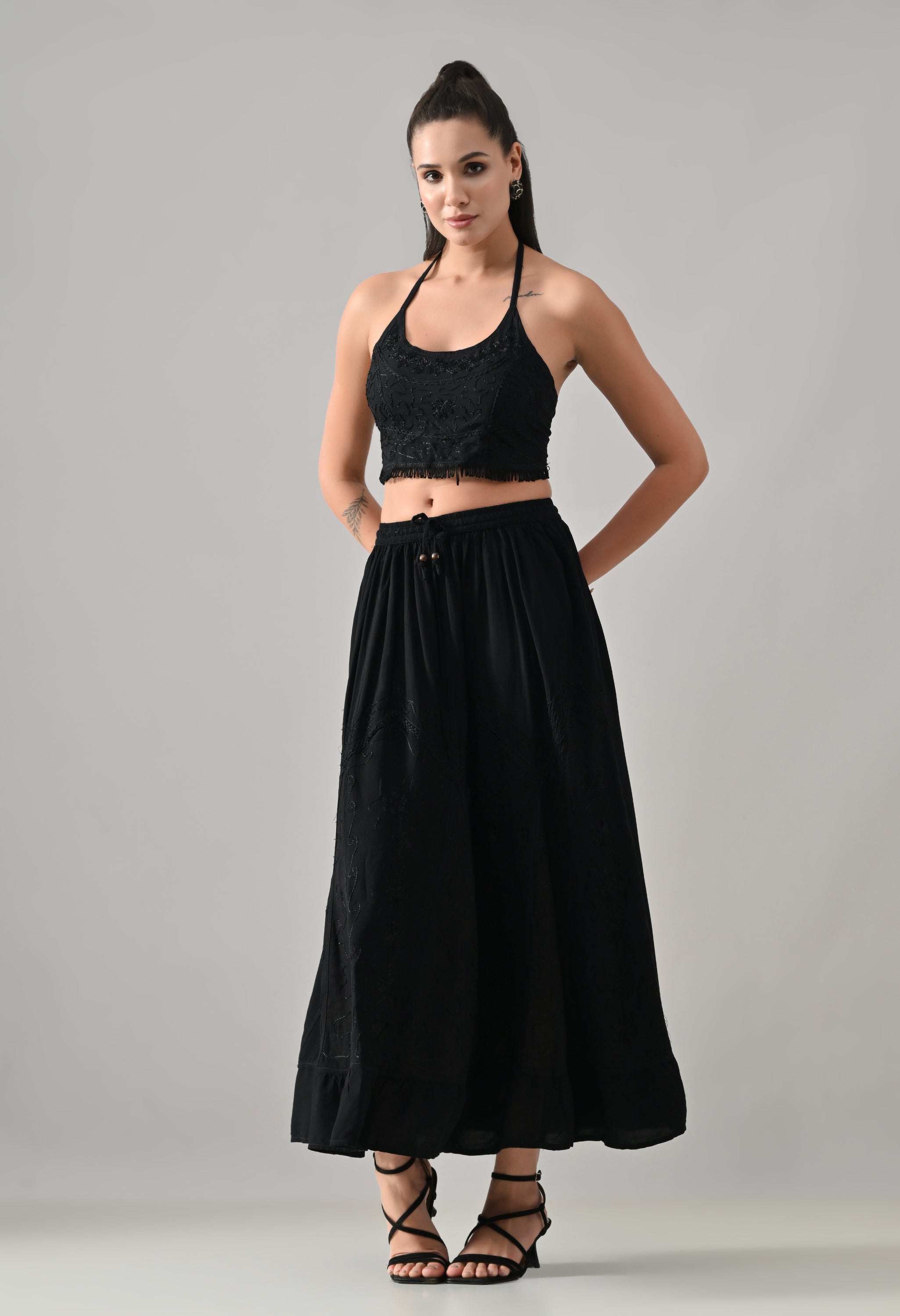 Boho Embroidered Co-ord Set