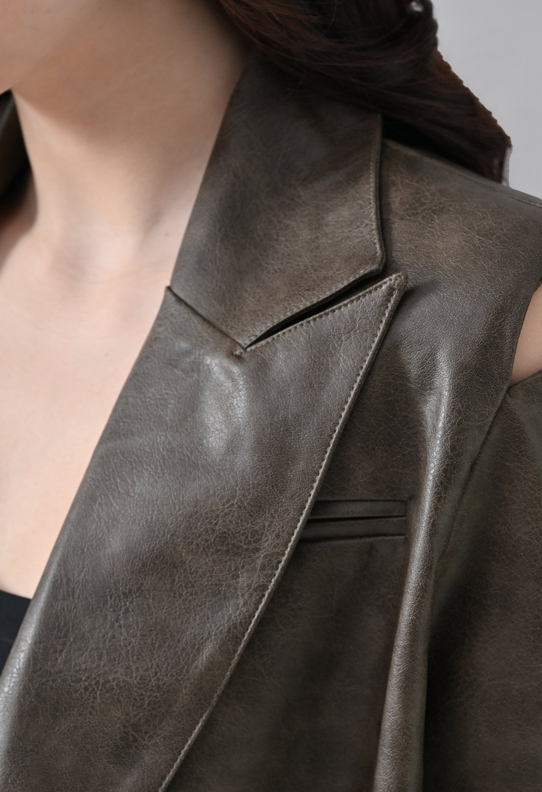 Noir Faux Leather Co-ord Set