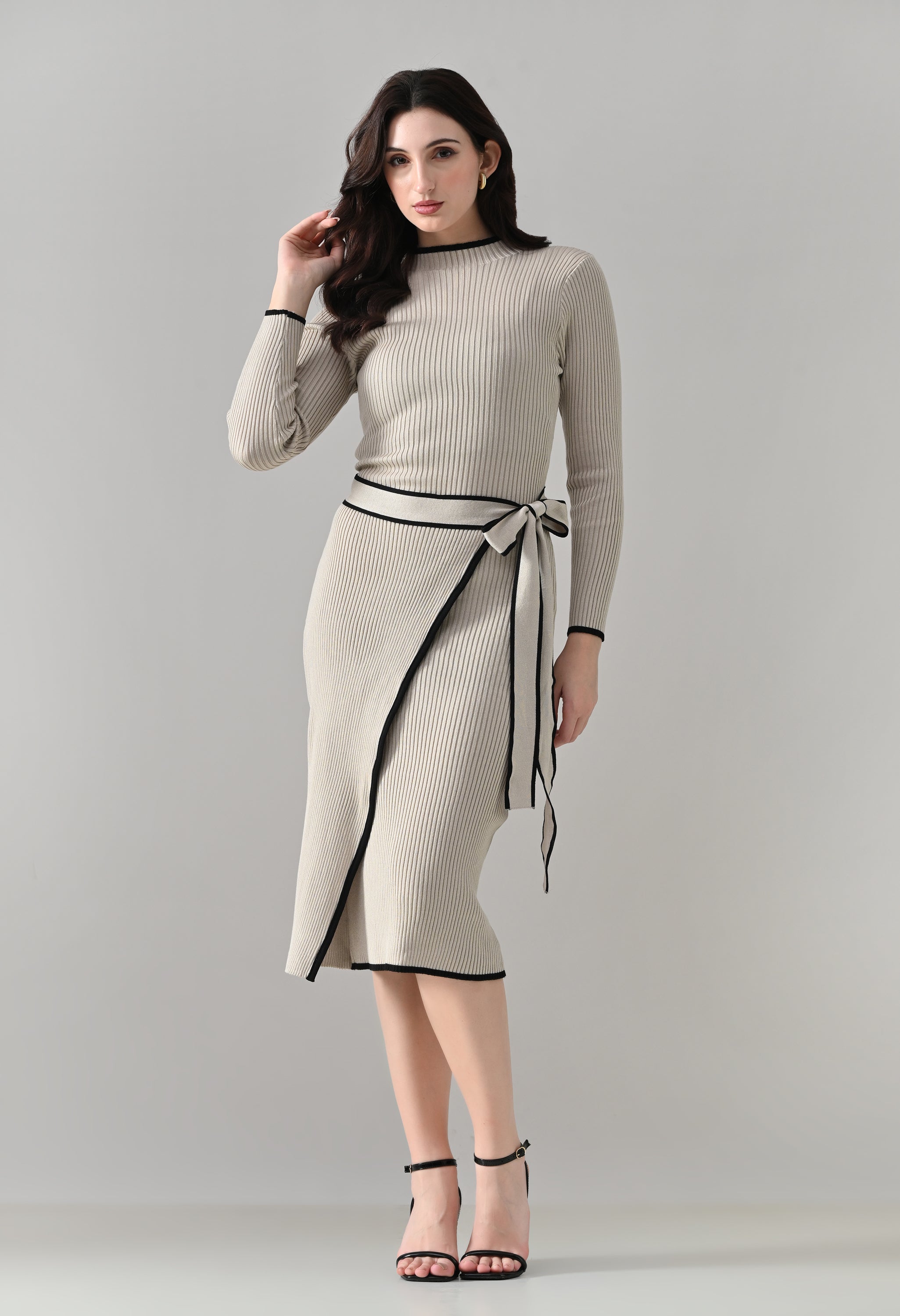Linear Knit Dress