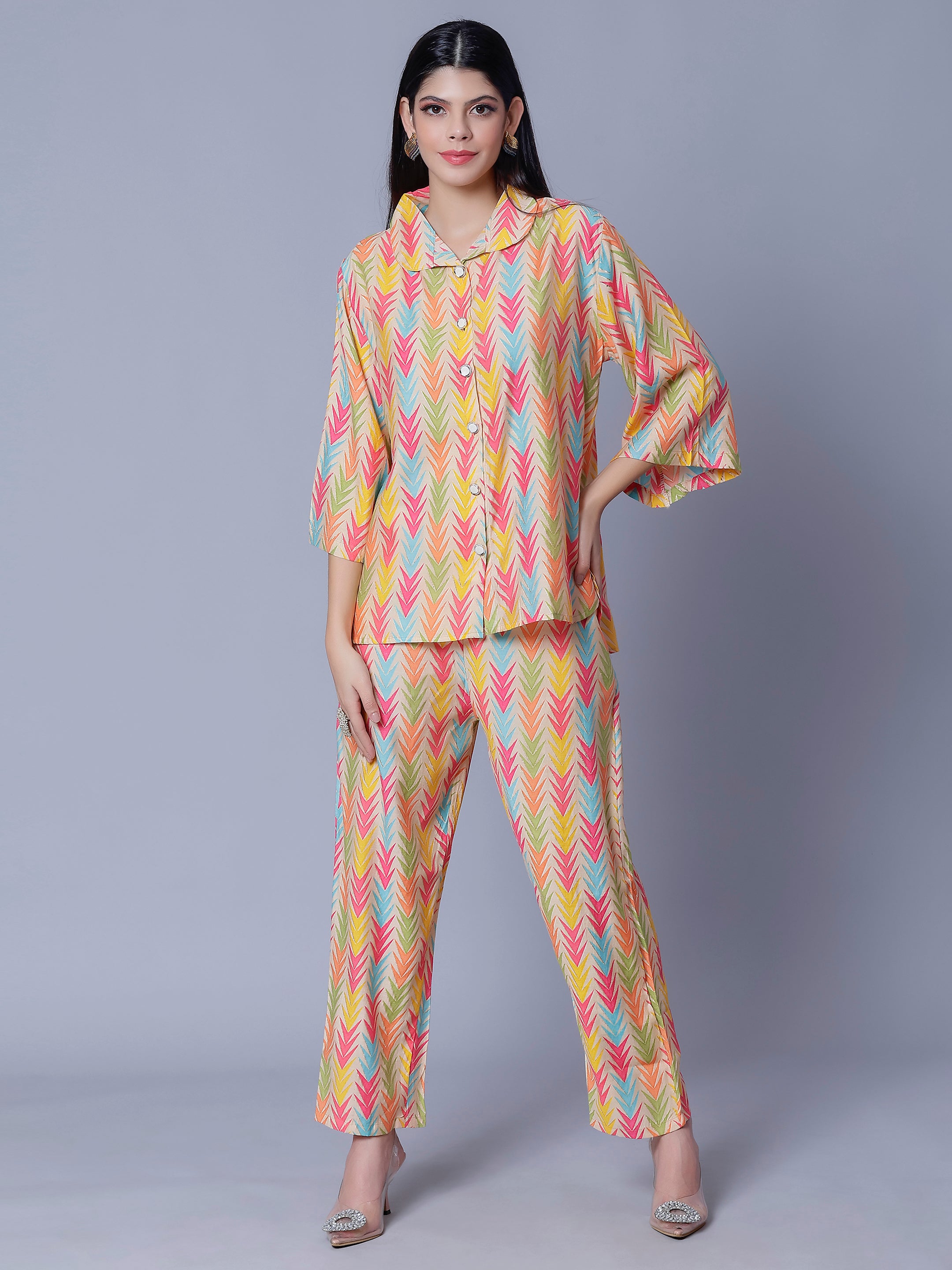 Multicolor Two-Piece Set