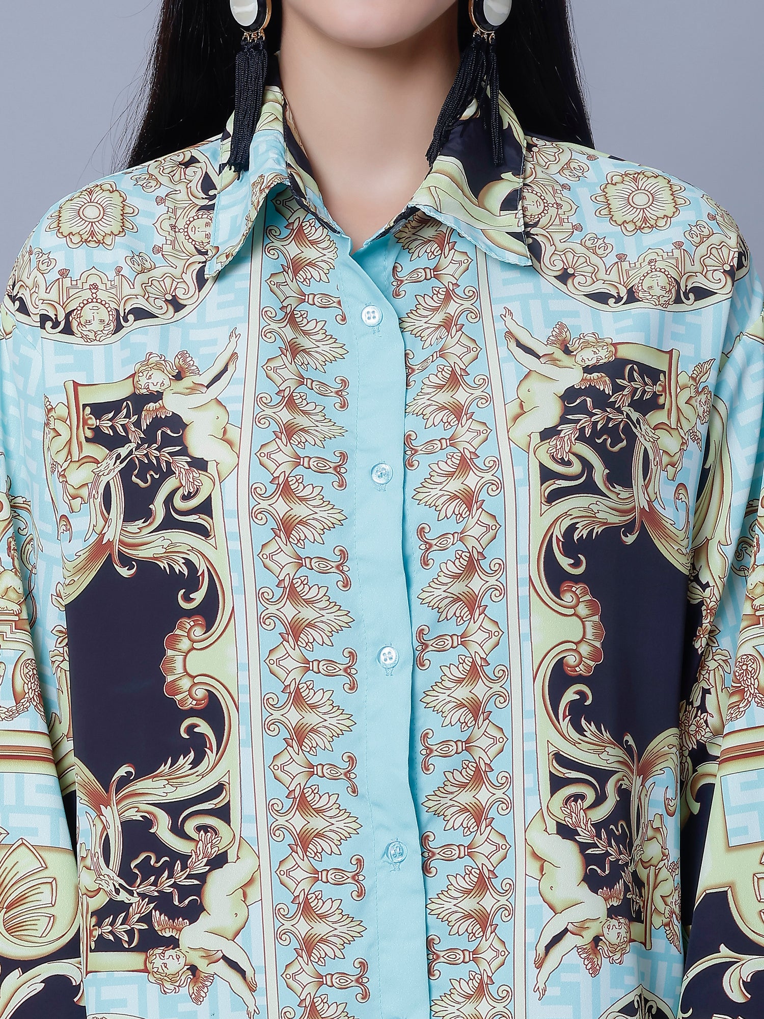 Vintage Printed Two-Piece Set