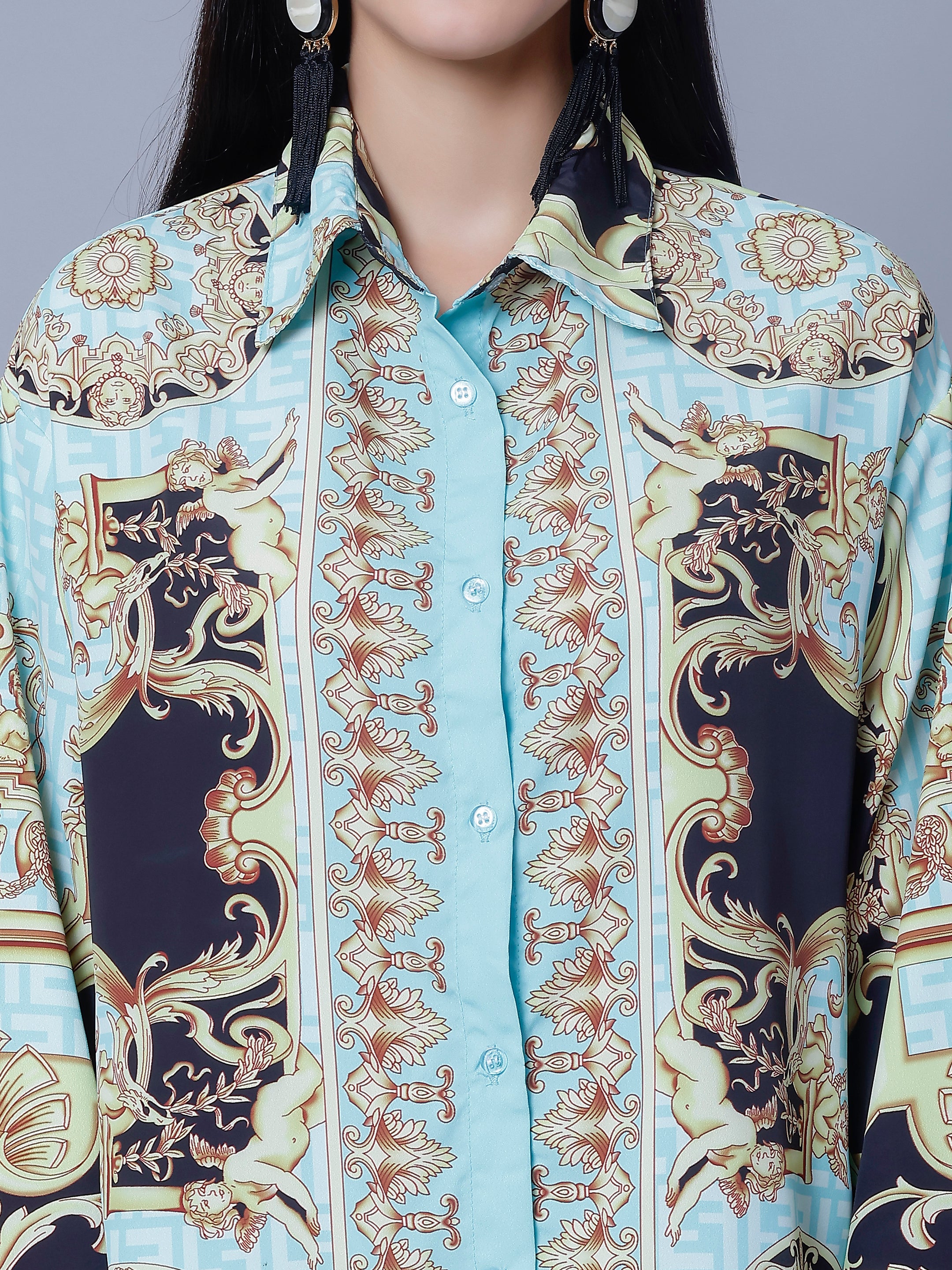 Vintage Printed Two-Piece Set