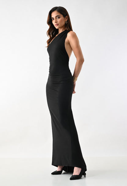 Asymmetric Strap Sash Detail Dress
