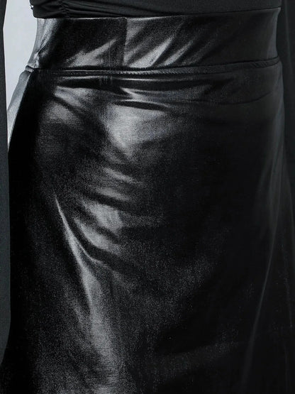 Metallic Short Skirt