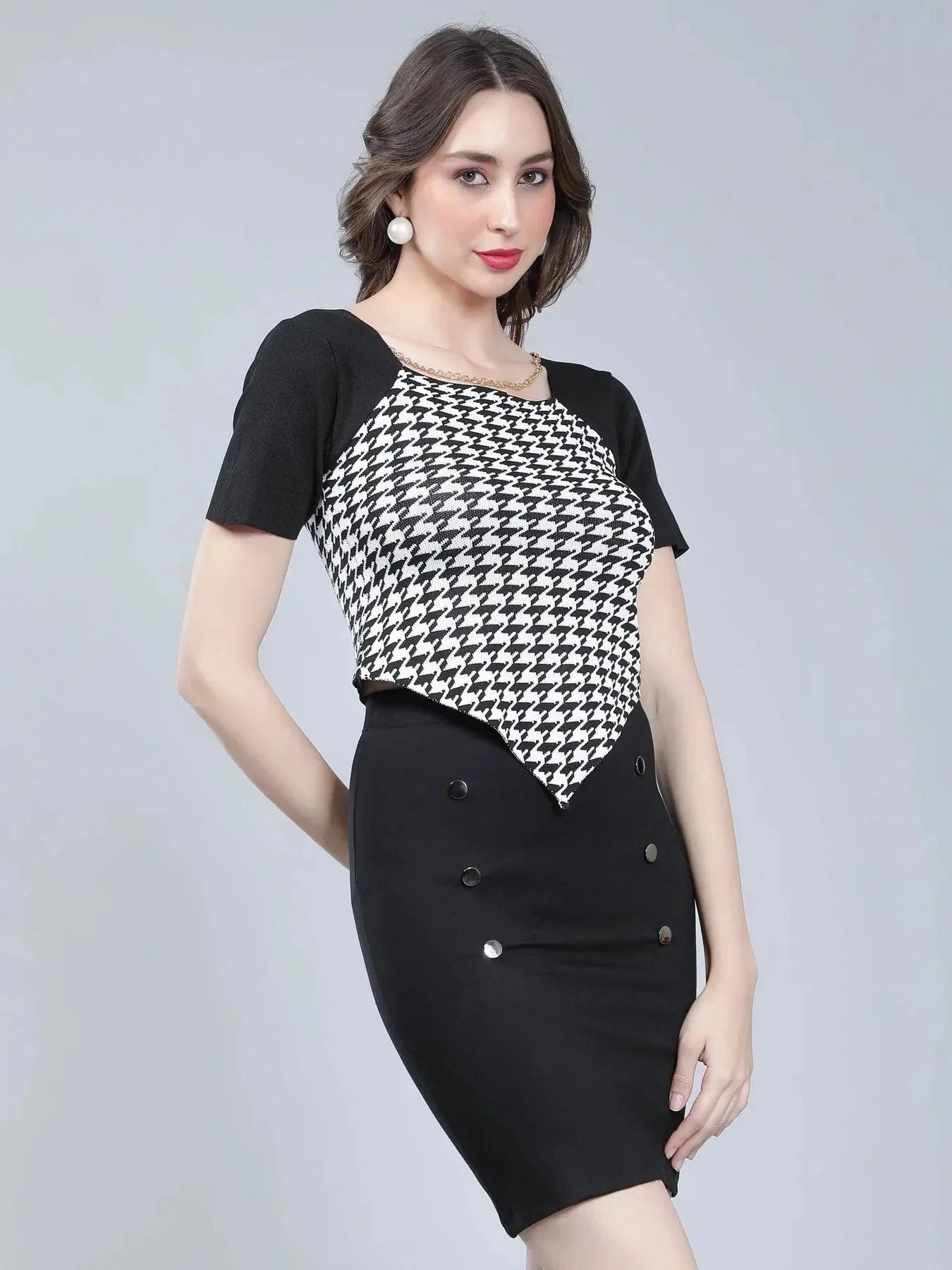 Herringbone Knitted Top