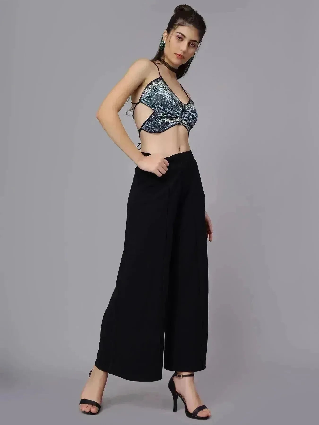Front Overlap Slit Pants