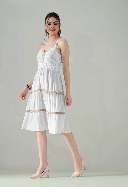 Schiffli Breeze Short Dress