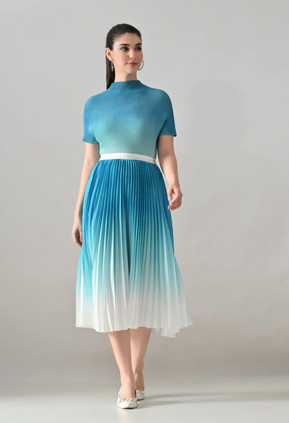 Ombre Pleated Two-Piece Set