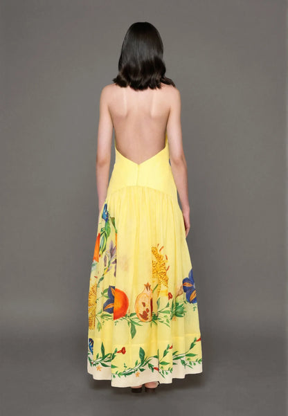 Halter Neckline Maxi Dress