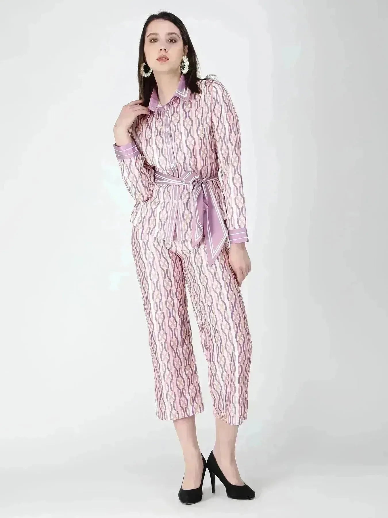 Chain Print Two-Piece Set