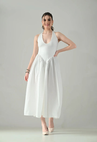 Graceful Halo Midi Dress