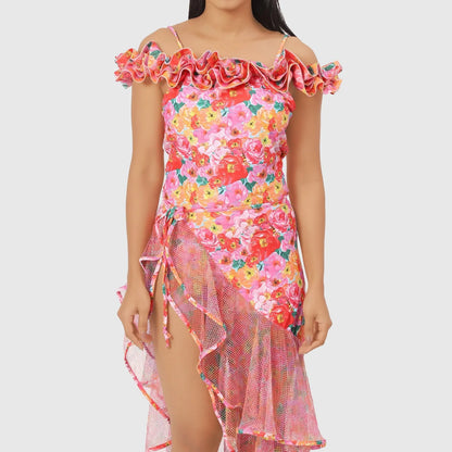 Ruffle Monokini With Sarong