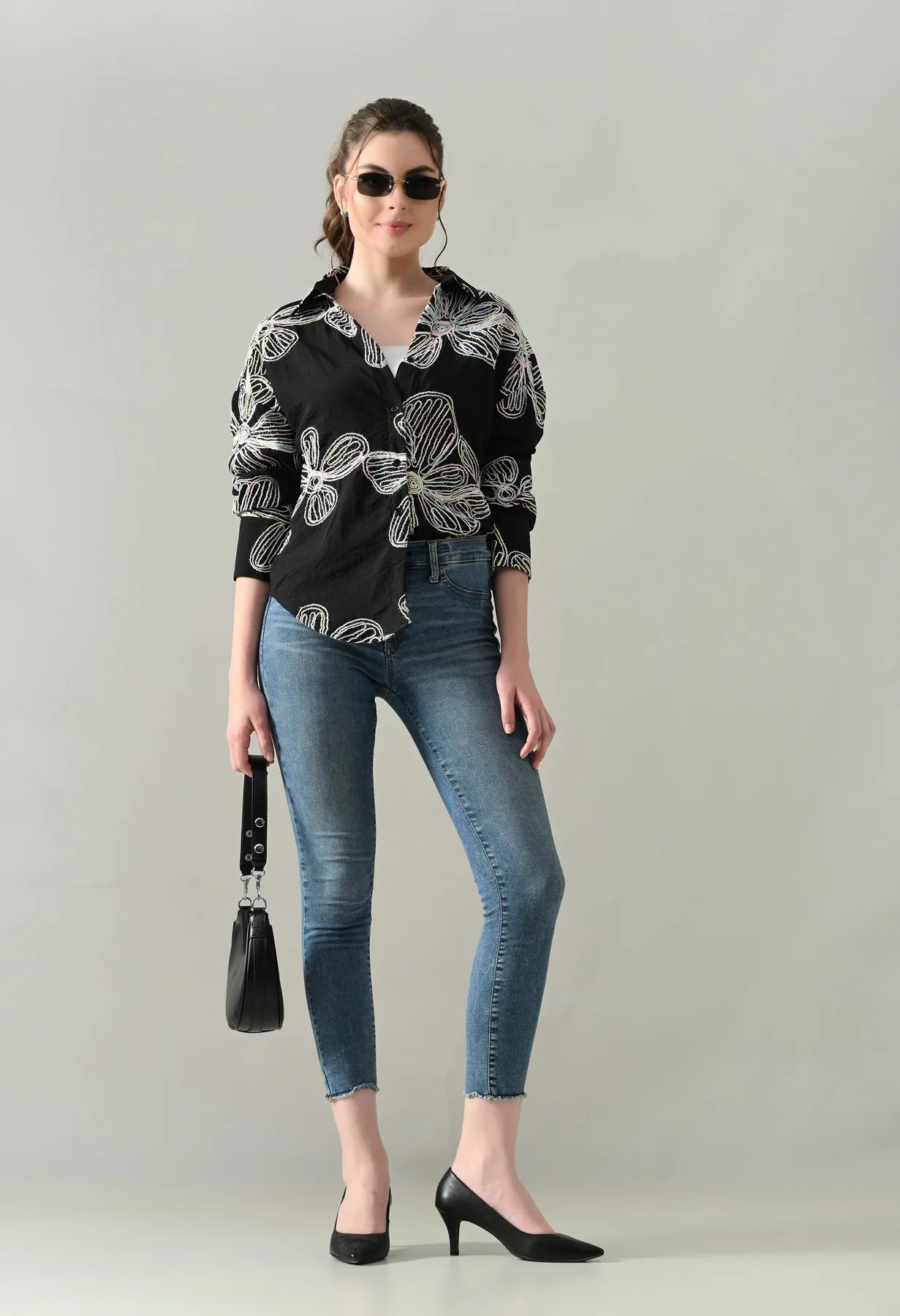 Floral Melody Embroidered Shirt