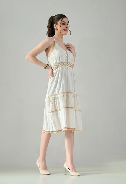 Serenade Schiffli Lace Dress