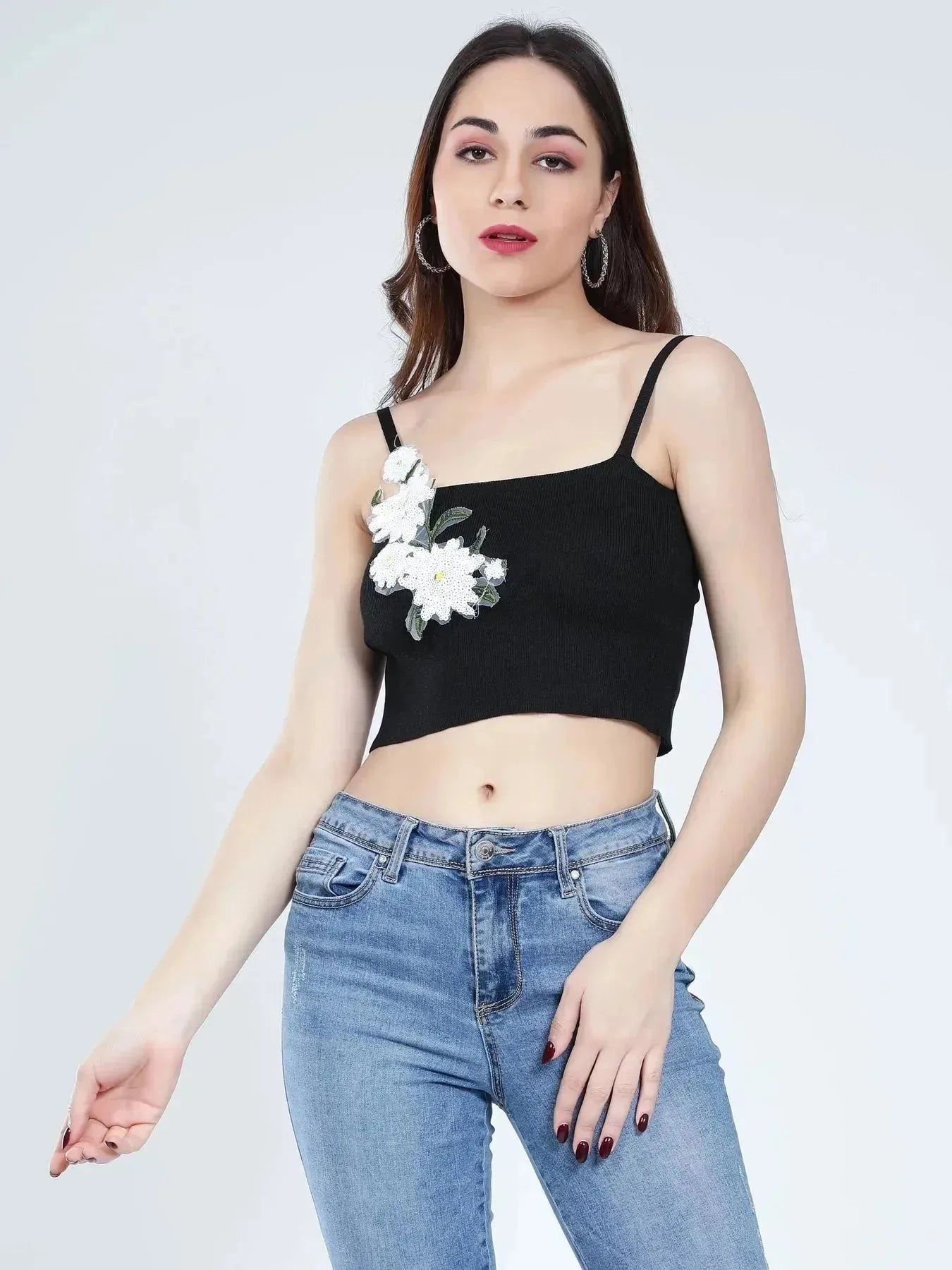 Floral Appliques Cami Top