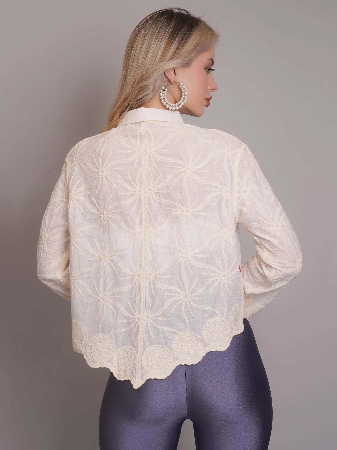 Chain Stitch Embroidered Shirt