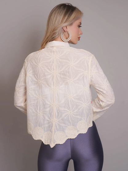 Chain Stitch Embroidered Shirt