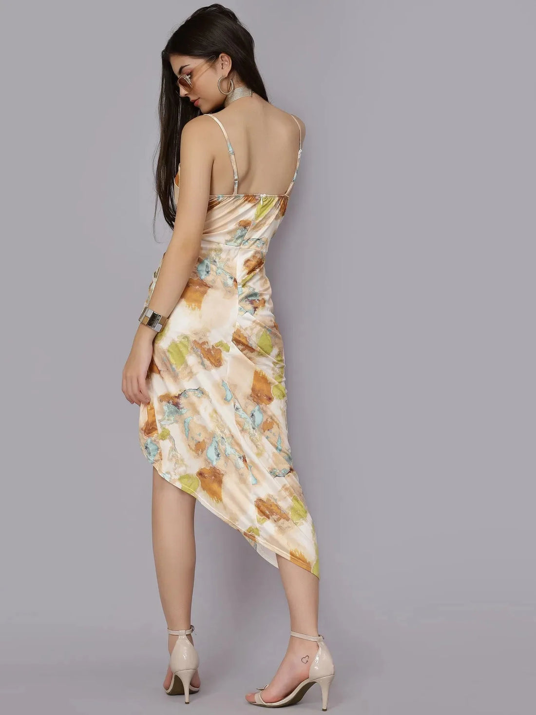 Sexy Marble Spaghetti Dress