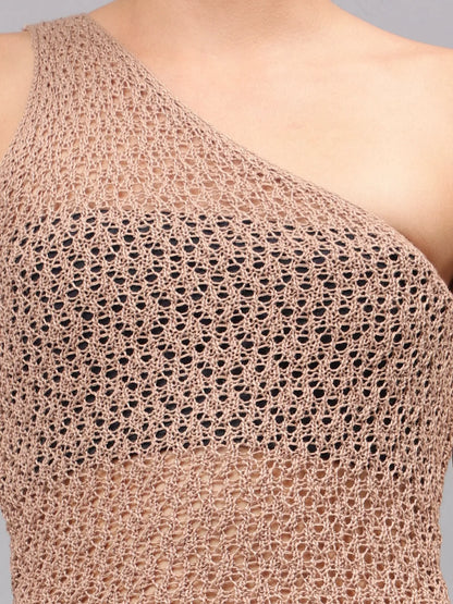 One Shoulder Crochet Cover Up