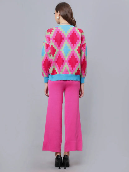 Knitted Cardigan Pant Two-Piece Set