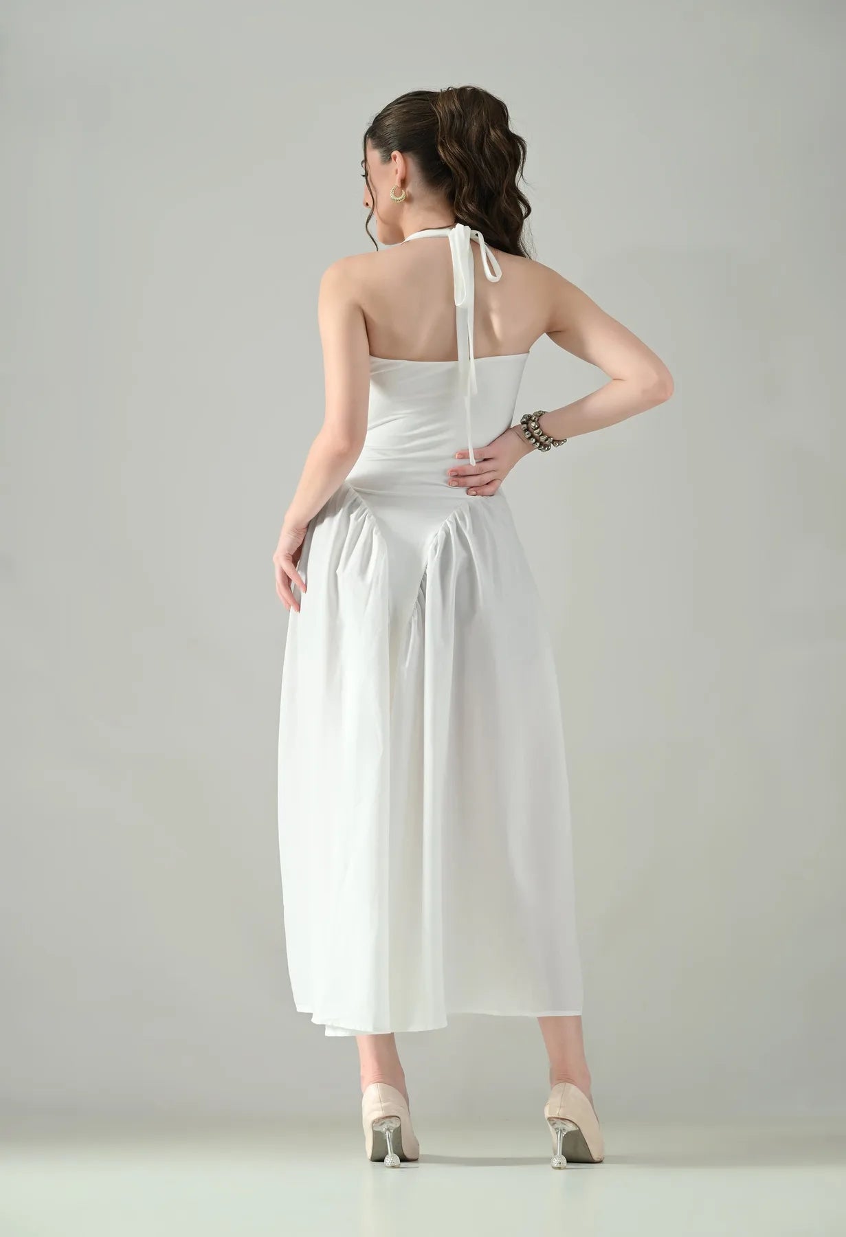 Graceful Halo Midi Dress
