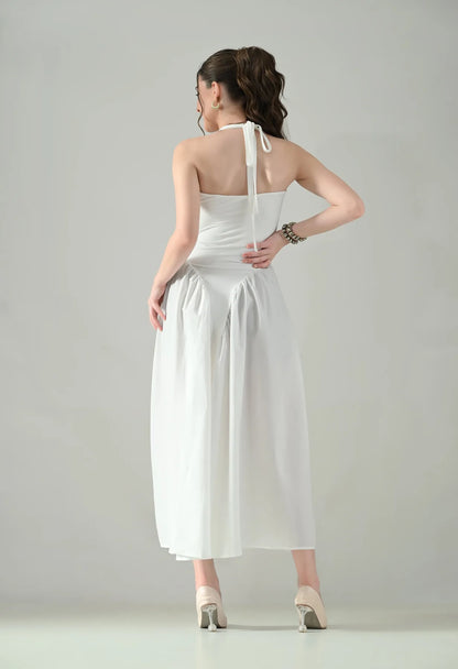 Graceful Halo Midi Dress