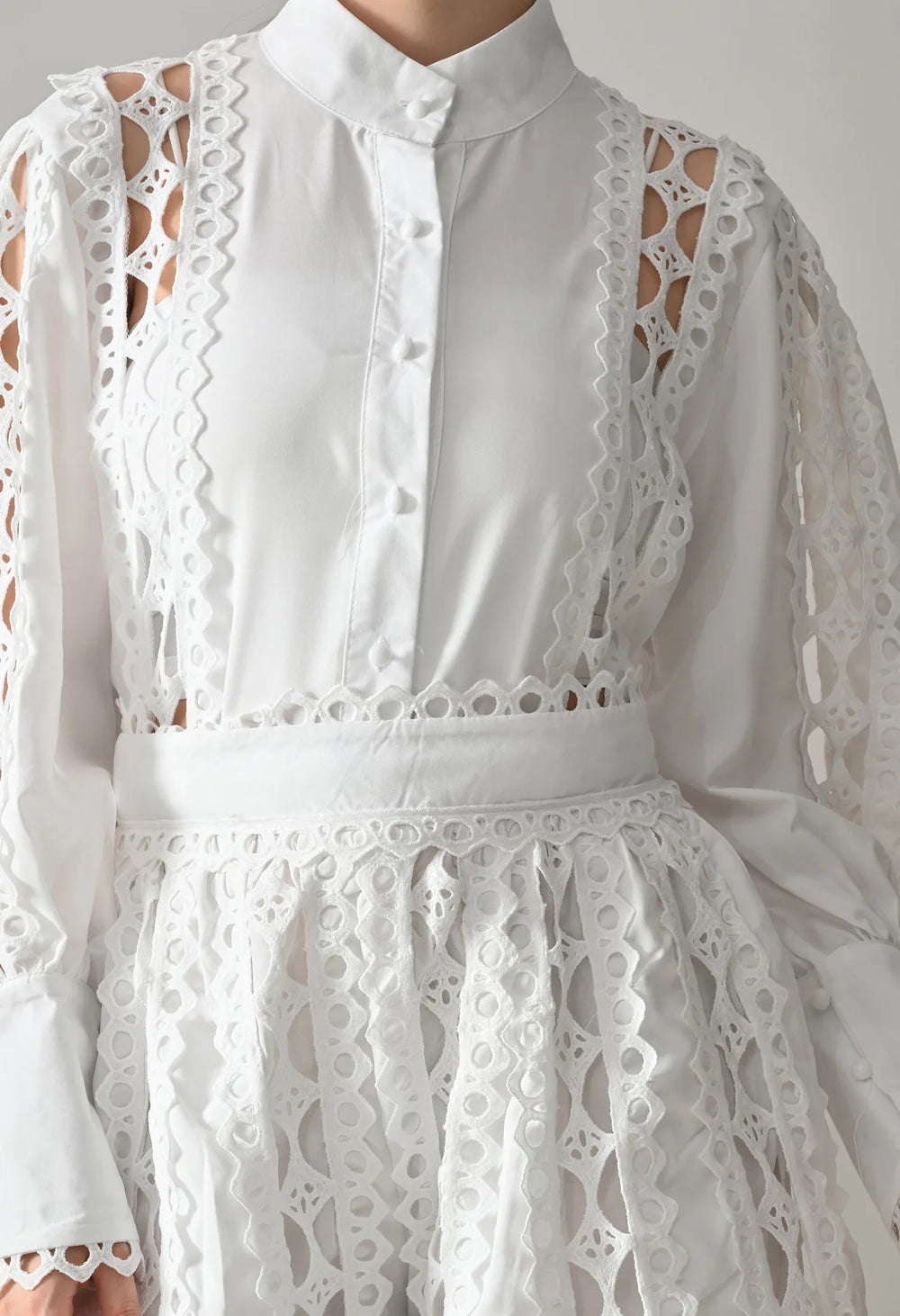Luxe Lace-Work Two-Piece Set