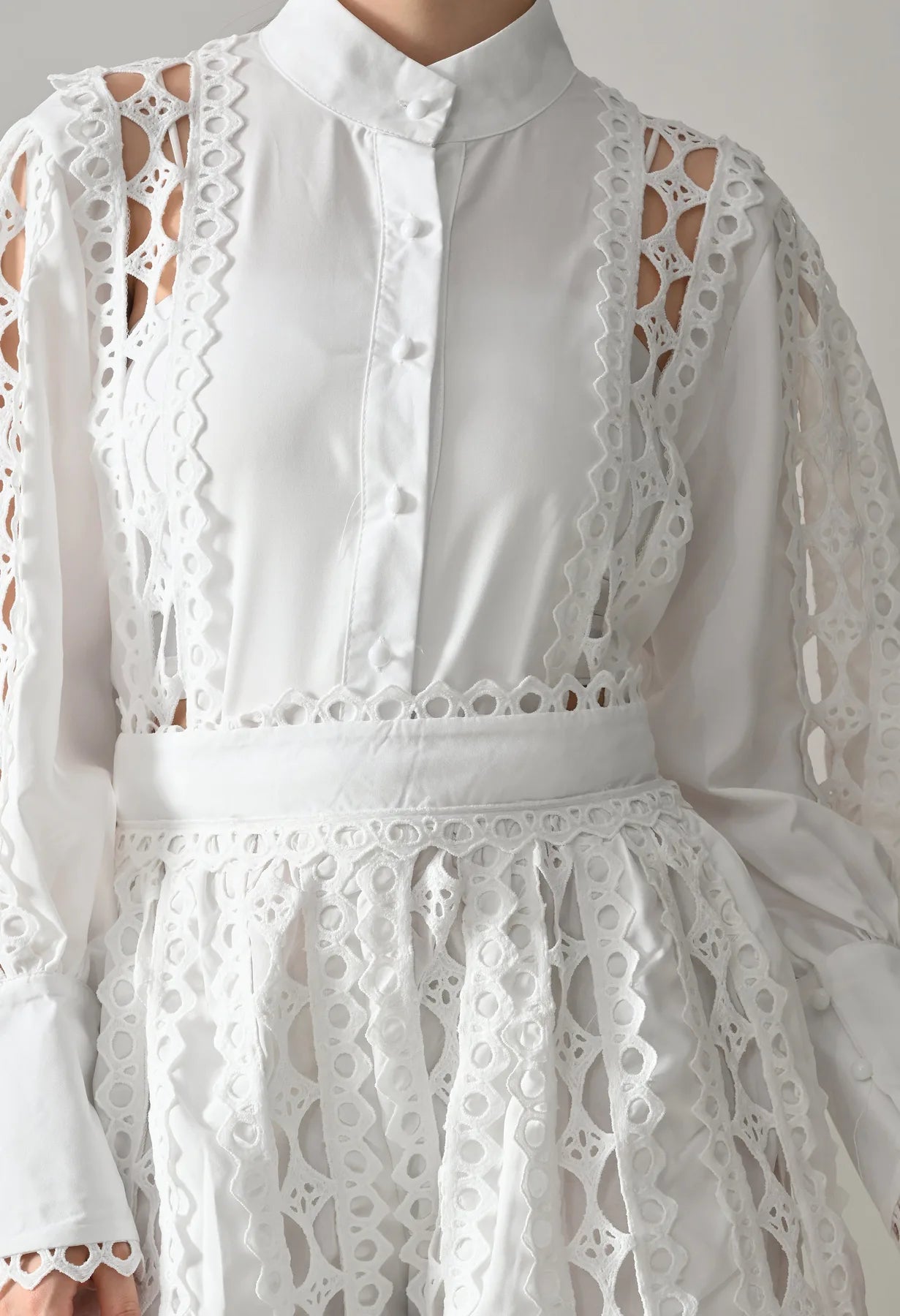 Luxe Lace-Work Two-Piece Set